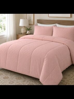 King Down Alternative Comforter Blush Pink 104x90 Polyester